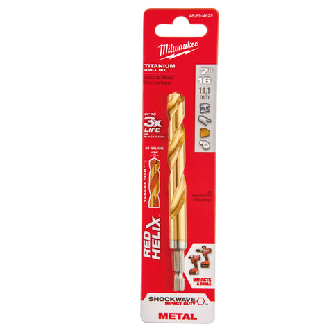 MÈCHE 7/16'' X 1/4'' HEX TITANE SHOCKWAVE