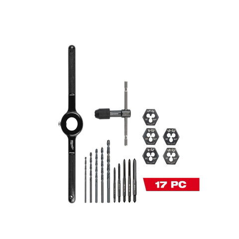JEU DE TARAUDS ET FILIÈRES SAE 17 PIÈCES