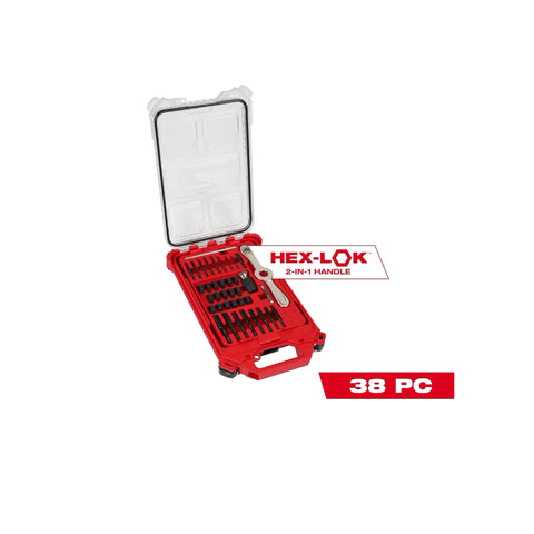 Jeu de tarauds et filières SAE PACKOUT™ 38 pièces avec poignée Hex-LOK™ 2 en 1