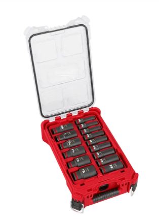 Jeu de 15 douilles profondes 6 pans SAE/MÉTRIQUE à prise 1/2'' - PACKOUT