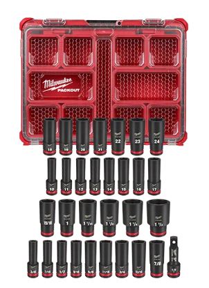Jeu de 31 douilles profondes 6 pans SAE/MÉTRIQUE à prise 1/2'' - PACKOUT