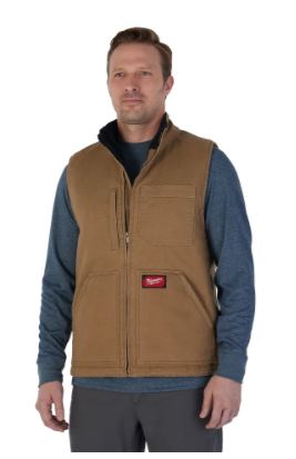 VESTE DE TRAVAIL GRIDIRON BRUNE (LARGE)