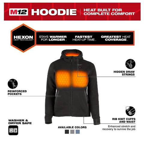 COTON OUATER CHAUFFANT FEMME NOIR + 1 BATTERIE (M)