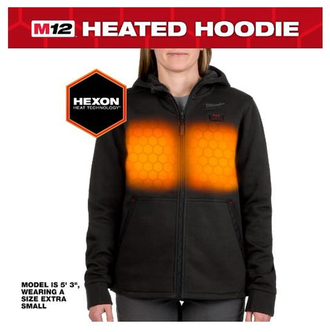 COTON OUATER CHAUFFANT FEMME NOIR + 1 BATTERIE (XS)