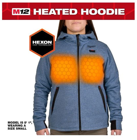 COTON OUATER CHAUFFANT FEMME BLEU + 1 BATTERIE (M)