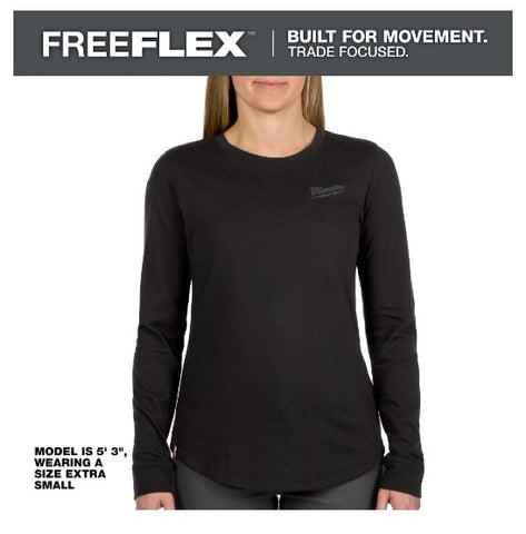 CHANDAIL FREEFLEX MANCHE LONGU FEMME NOIR (X-SMALL)