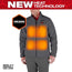 MANTEAU CHAUFFANT M12 GRIS + 1 BATTERIE (M)