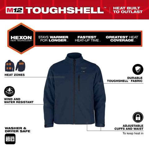 MANTEAU CHAUFFANT M12 BLEU + 1 BATTERIE (XL)