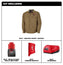 CHEMISE CHAUFFANTE M12 KAKI + 1 BATTERIE (M)