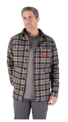 CHEMISE EN FLANELLE GRIDIRON GRISE (XL)