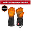 GANTS D'HIVER CHAUFFANT + 2 BATTERIES (XL)