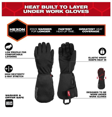 DOUBLURES CHAUFFANTES POUR GANTS TRAVAIL + 2 BATTERIES (M)
