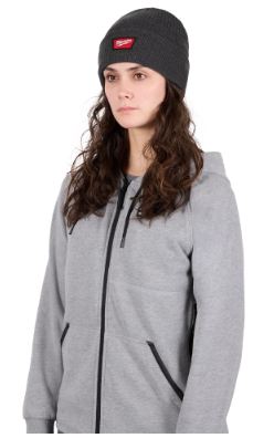 TUQUE À REVERS EN TRICOT CÔTELÉ - STYLE BONNET (GRISE)