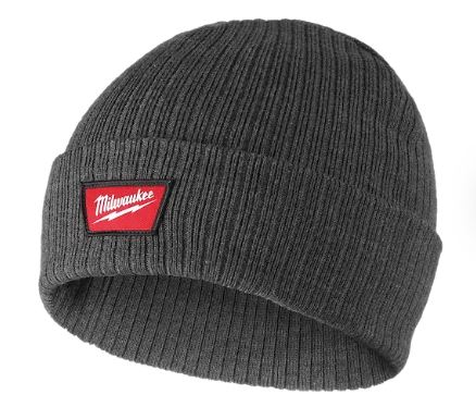 TUQUE À REVERS EN TRICOT CÔTELÉ - STYLE BONNET (GRISE)