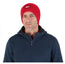 TUQUE À REVERS EN TRICOT CÔTELÉ - STYLE BONNET (ROUGE)