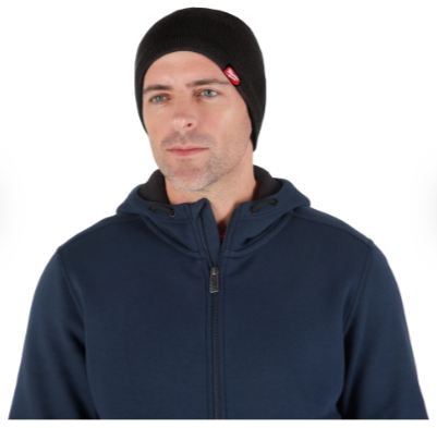 TUQUE À DOUBLURE EN MOLLETON - NOIR