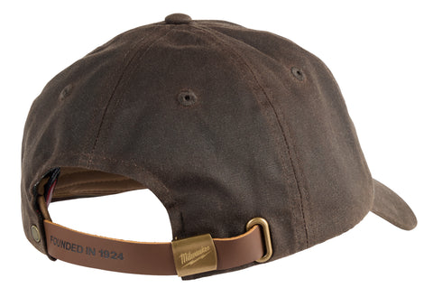 CASQUETTE AJUSTABLE EN TOILE CIRÉE - BRUNE