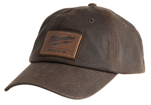CASQUETTE AJUSTABLE EN TOILE CIRÉE - BRUNE