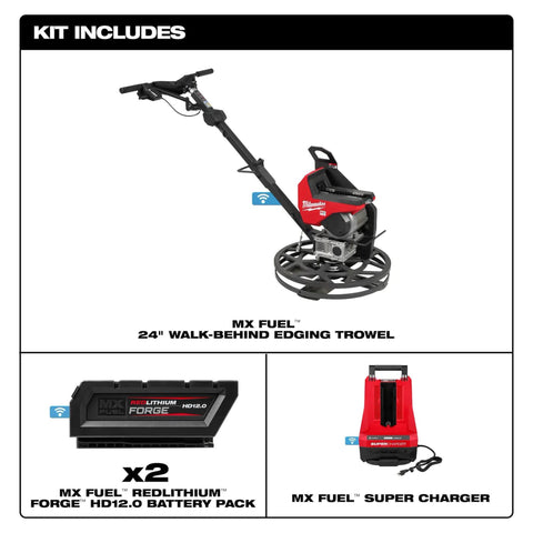 Ensemble de truelle de bordure à conducteur marchant MX FUEL™ 24''