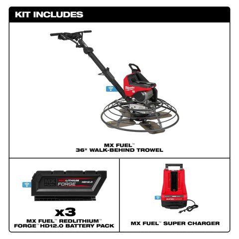 Ensemble de truelle à conducteur marchant MX FUEL™ 36''