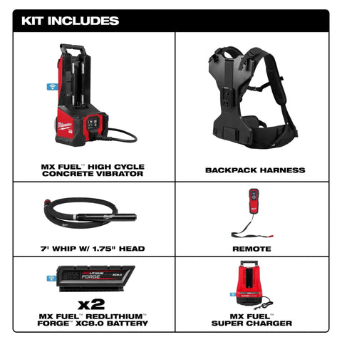 Kit de vibrateur à béton à cycle élevé MX FUEL™
