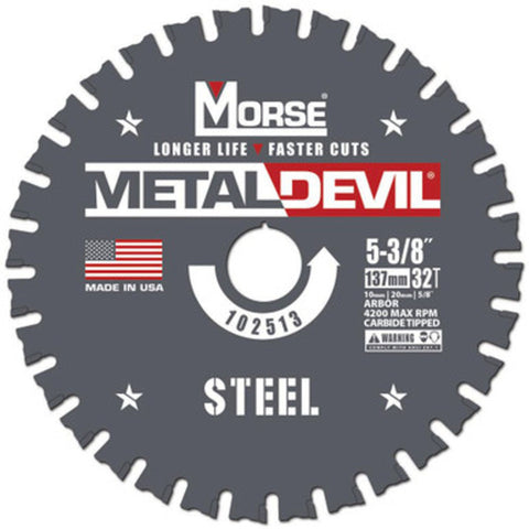 Lame de coupe en acier 5-3/8'' x 32 dents - Multi-Arbor