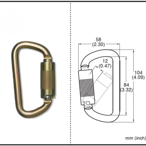 MOUSQUETON À VERROUILLAGE AUTOMATIQUE CSA DE 19 MM (3/4 PO)
