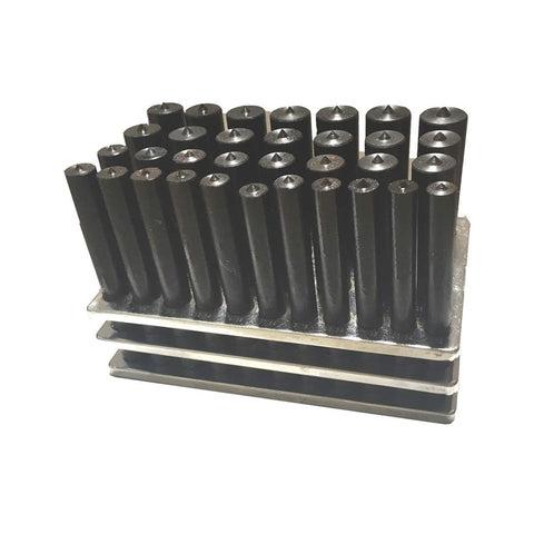 Ensemble de 33 poinçons de transfert 1/2'' à 1''