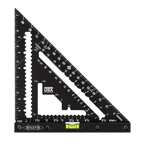 ÉQUERRE TRIANGLE CHARPENTIER 7'' SAE AVEC NIVEAU