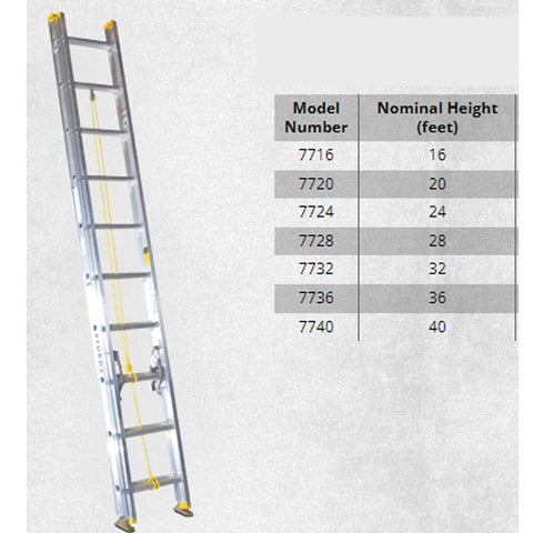 ÉCHELLE D'EXTENSION EN ALUMINIUM 40'