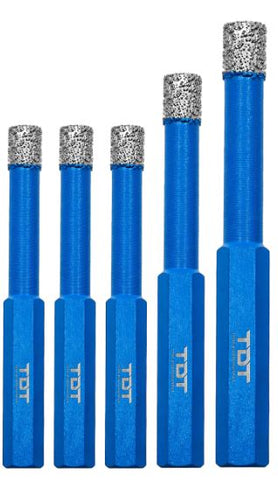 ENSEMBLE DE 5 MÈCHES DIAMANT 5 @ 12MM X 3/8HEX