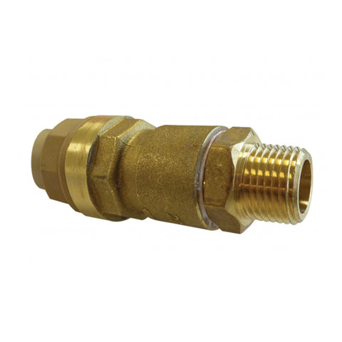 Raccord droit mâle 22 mm x 1/2 (m) npt métal quickline