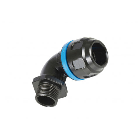 Union en coude 90° 25 mm x 3/4 (m) npt pps crn