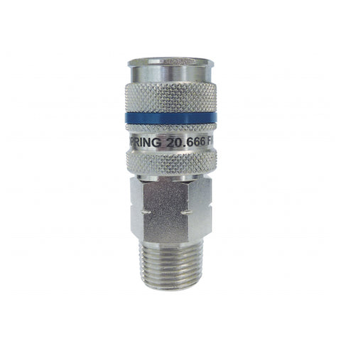 Raccord quiksilver (1/4 industriel) 3/8 (m) npt (automatique)