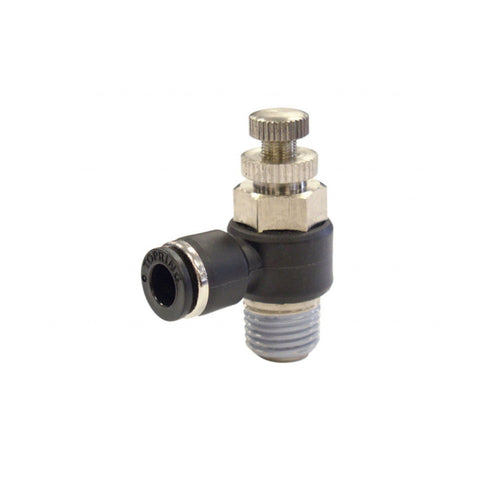 Régulateur de débit sans soupape de retenue – coude fileté 3/8 x 1/4 (m) npt maxfit
