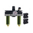 Filtre + régulateur + lubrificateur 3/8 medium auto zinc+transp modulair