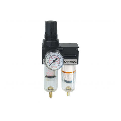 Filtre/régulateur+filtre coalescent 1/4 mini auto polyuréthane modulair
