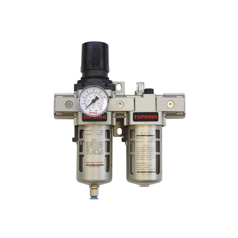 Filtre/régulateur + lubrificateur (manomètre inclus) 1/2 airflo 400 semi auto