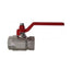 Robinet quart de tour en laiton plein débit 3/8 (f) x 3/8 (f) npt