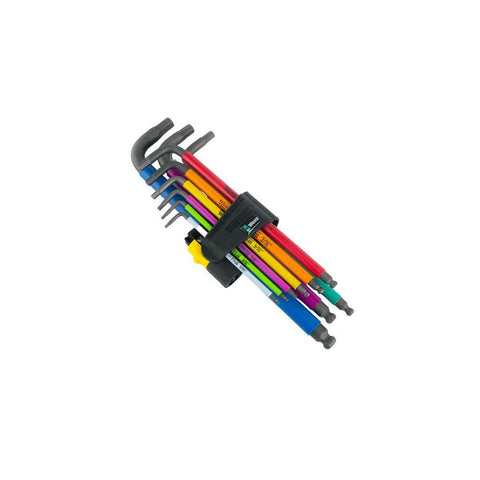 Hex-Plus Multicolour Imperial 2 Jeu de clés mâles coudées, syst. impérial, BlackLaser, 9 pièces